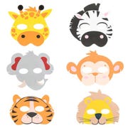 Animal Party Mask (Pack of 6)