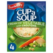 Batchelors Cup a Soup Cream of Vegetable with Croutons (Pack of 4)