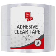 Clear Adhesive Tape 25m 3 Pack