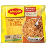 Maggi 3 Minute Curry Noodles, 4 x 59.2g 