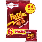 Smiths Frazzles Crispy Bacon, 18g (Pack of 6)