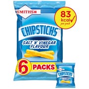 Smiths Chipsticks Salt and Vinegar, 17g (Pack of 6)