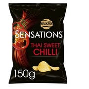 Walkers Sensations Thai Sweet Chilli Sharing Crisps, 150g