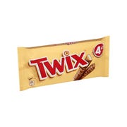 Twix Caramel & Milk Chocolate Fingers Twin Biscuit Snack Bars Multipack 4 x 40g