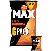 Walkers Max Punchy Paprika (Pack of 6)