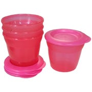 Munchies On The Move Kids Snack Pot - Pink (Pack of 4)