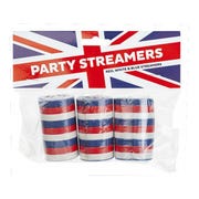 Red, White & Blue Party Streamers (Pack of 3)