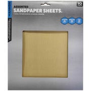 Hannon Sandpaper Sheets - Assorted Grit, 60, 100, 150 (Pack of 10)