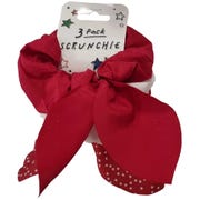 Back To School Scrunchie - Red (Pack of 3)