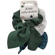 Back To School Scrunchie - Green (Pack of 3)