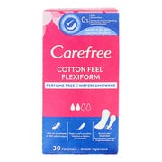 Carefree Cotton Flexiform Unscented Pantyliners (Pack of 30)