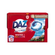 Daz All-in-1 Pods Washing Liquid Capsules Whites & Colours 12 Washes