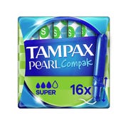 Tampax Pearl Compak Super Tampons (Pack 16)