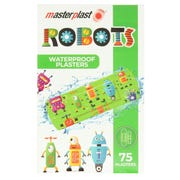 Kids Waterproof Plasters 75 Pack - Robots