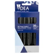 Idea Retractable Pens Black 20