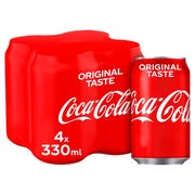 Coca-Cola Original, 330ml (Pack of 4)
