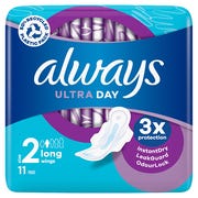 Always Ultra Day Sanitary Towels Long (Size 2) Wings 11 Pads