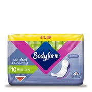 Bodyform Maxi Long Sanitary Towels 10 pack