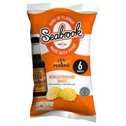 Seabrook Lea & Perrins Worcestershire Sauce Flavour Crinkle Cut Crisps, 25g  (Pack of 6)