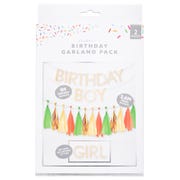 Birthday Party Garland Pack Green, 2 Pieces