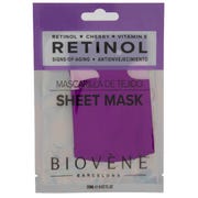 Biovene Retinol Signs-of-Aging Glam Sheet Mask with Cherry and Vitamin E, 20ml