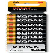 Kodak Xtralife Alkaline AA (Pack of 9)