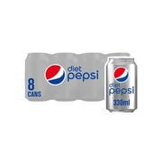Diet Pepsi, 330ml (Pack of 8)
