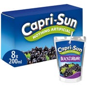 Capri-Sun Nothing Artificial No Added Sugar Blackcurrant and Apple 8 x 200ml