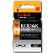 Kodak Xtralife Alkaline Batteries D (Pack of 2)