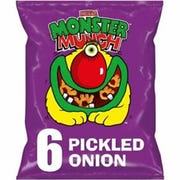 Walkers Monster Munch Pickled Onion, 20g (Pack of 6)